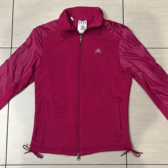 Adidas Climacool Rare Shiny Plum Zip Up Jacket Size Small - Picture 5 of 11